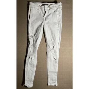 Abercrombie & Fitch Jeans Women’s W 25 Signature Distressed White Pants EUC!